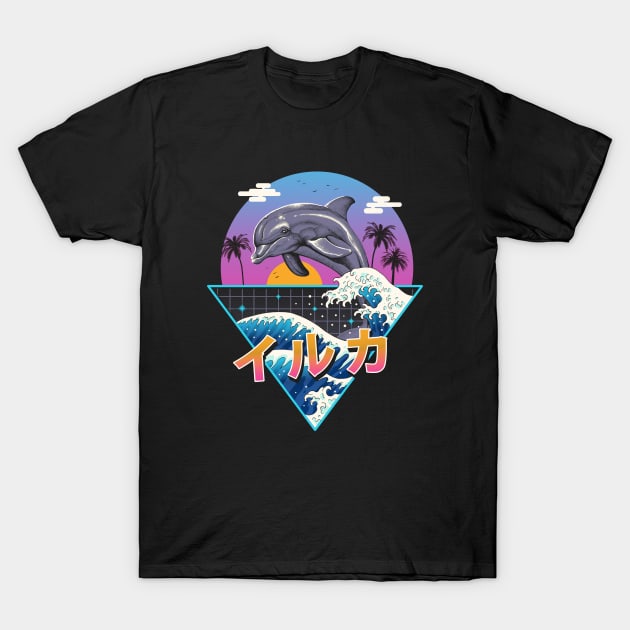 Dolphin Wave T-Shirt by Vincent Trinidad Art